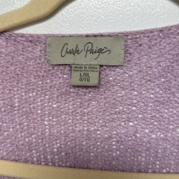 Light weight purple frayed jacket and matching overlay sweater - Picture 4 of 7